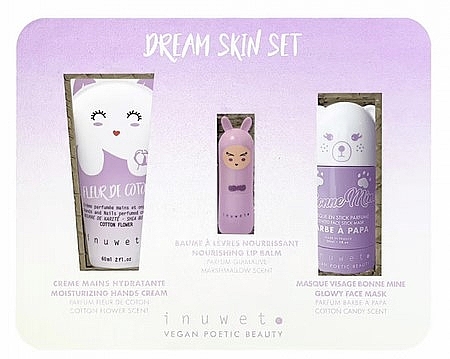 Set - Inuwet Dream Skin Set (Lippenbalsam/3,5 g+Handcreme/60 ml+Gesichtsmaske/30 ml) — Bild N1