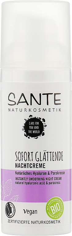 Botox Anti-Falten-Nachtcreme mit Hyaluronsäure und Akmella - Sante Instant Smooth Night Cream — Bild N1