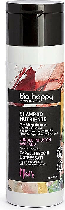 Nährendes Shampoo mit Avocado für trockenes und gestresstes Haar - Bio Happy Jungle Infusion Shampoo — Bild N1