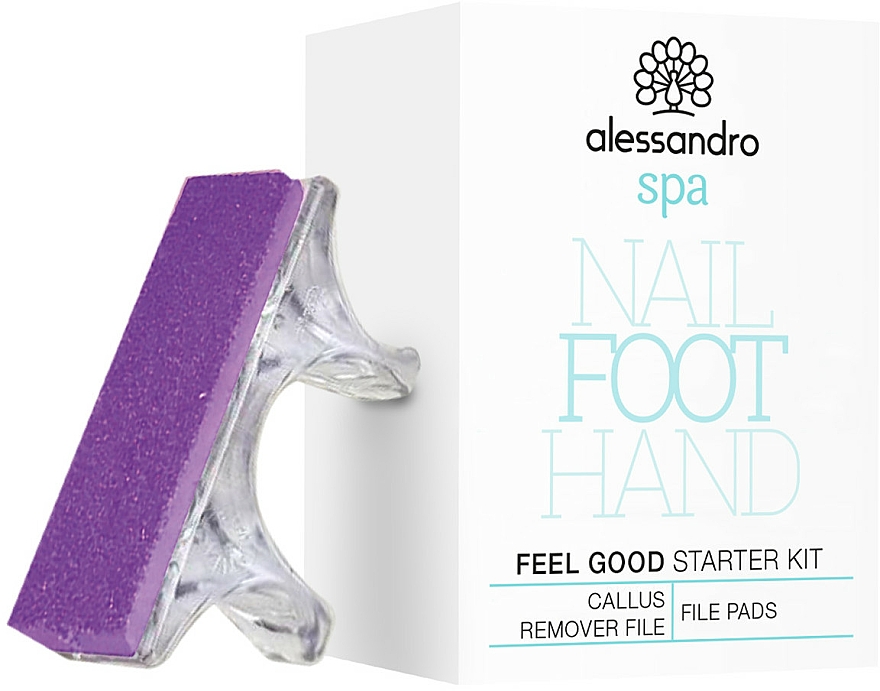 Fußpflegeset - Alessandro Spa Foot Feel Good Starter Kit (Ersatzfeilenblätter grob 3 St. + Ersatzfeilenblätter fein 3 St. + Hornhautfeile 1 St.) — Bild N1