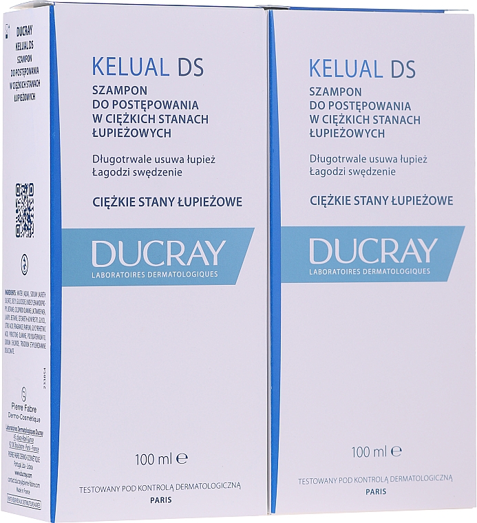 Haarpflegeset gegen Schuppen - Ducray Kelual Ds Set (Shampoo 2x100ml) — Bild N1