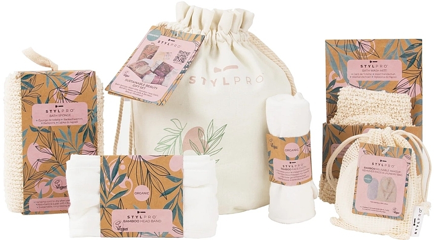 Badeset 7 St. - Stylideas Stylpro Bamboo Natural Gift Bag  — Bild N1