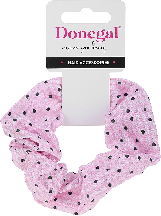 Haargummi, FA-5647, rosa mit Dots - Donegal — Bild N1