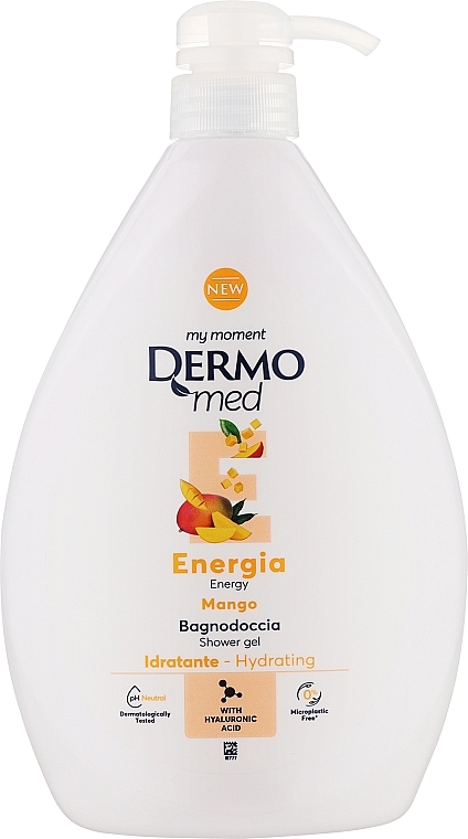 Duschgel mit Spender Mango - DermoMed Energy Mango Shower Gel  — Bild N1