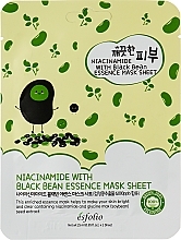 Tuchmaske für das Gesicht mit Niacinamid und schwarzen Bohnen - Esfolio Pure Skin Niacinamide With Black Bean Essence Mask Sheet — Bild N1
