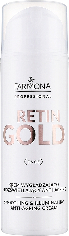 Anti-Aging glättende und aufhellende Gesichtscreme - Farmona Professional Retin Gold Smoothing & Illuminating Anti-Ageing Cream — Bild N1