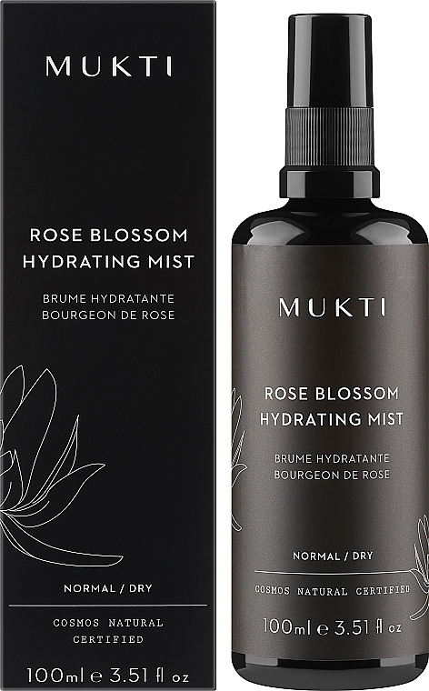 Feuchtigkeitsspendendes Gesichtsspray mit Rosenblüten - Mukti Organics Rose Blossom Hydrating Mist  — Bild N2