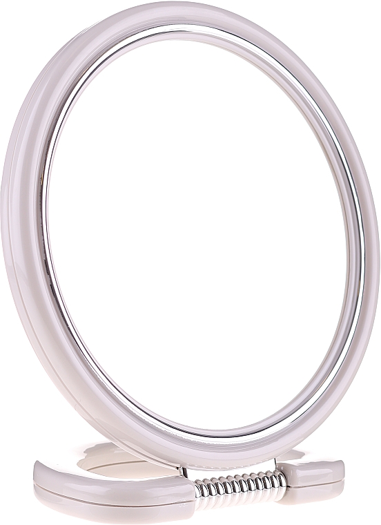 Doppelseitiger Kosmetikspiegel mit Ständer 9509 hellgrau 18,5 cm - Donegal Mirror — Bild N1