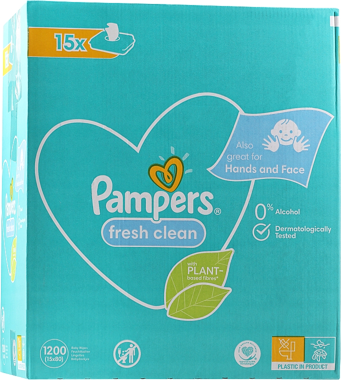 Feuchttücher für Babys Fresh Clean 15x80 St. - Pampers Fresh Clean — Bild N1
