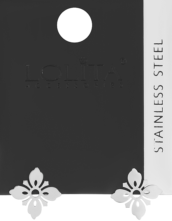 Ohrringe für Damen Blumenmuster silbern - Lolita Accessories — Bild N1