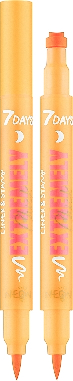 Leuchtender Eyeliner-Stempel für Gesicht und Körper - 7 Days Extremely Chick UVglow Neon Liner & Stamp — Bild N1