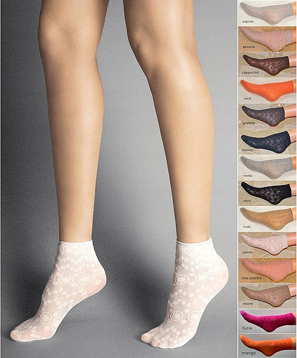 Socken für Frauen Fabienne 20 Den argento - Veneziana — Bild N1