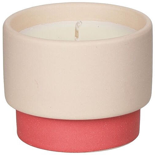 Duftkerze Bernstein und Rauch - Paddywax Color Block Pink / Tan Ceramic Amber & Smoke — Bild N1