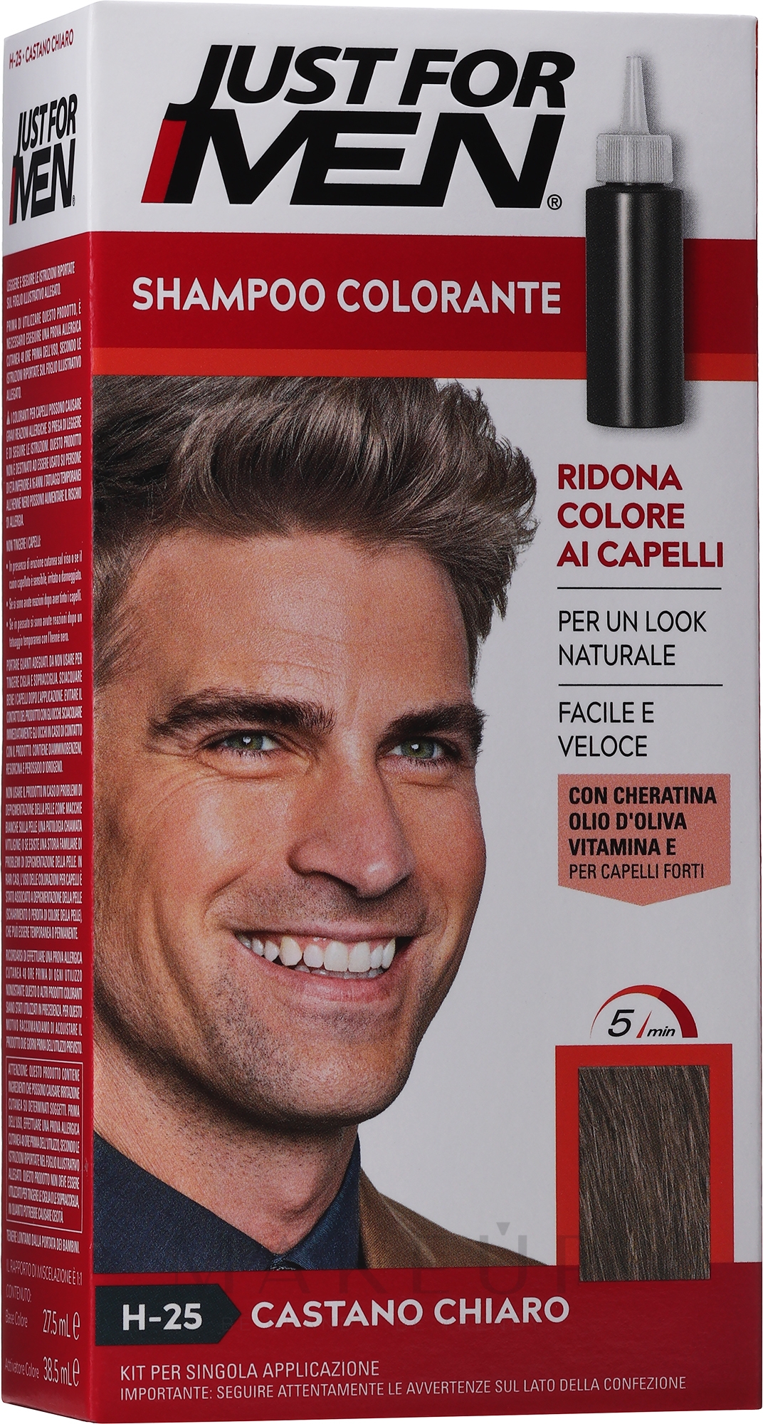 Shampoo-In Haarfarbe - Just For Men Shampoo-in Color — Bild H-25 - Light Brown