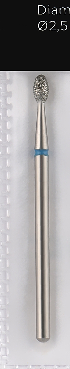 Diamant-Nagelfräser in Tropfenform 2,5 mm blau - Head The Beauty Tools — Bild N1