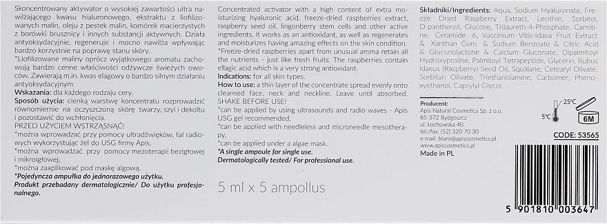 Gesichtsaktivator mit gefriergetrockneten Himbeeren - APIS Professional Concentrate Activator Ampule — Bild N3