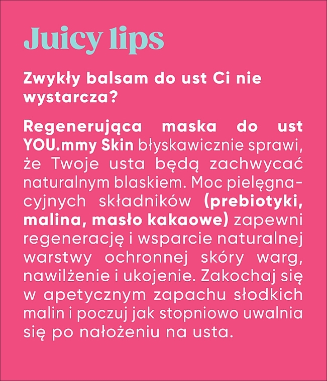 Revitalisierende Lippenmaske - AA You.mmy Skin Raspberry Zen — Bild N3