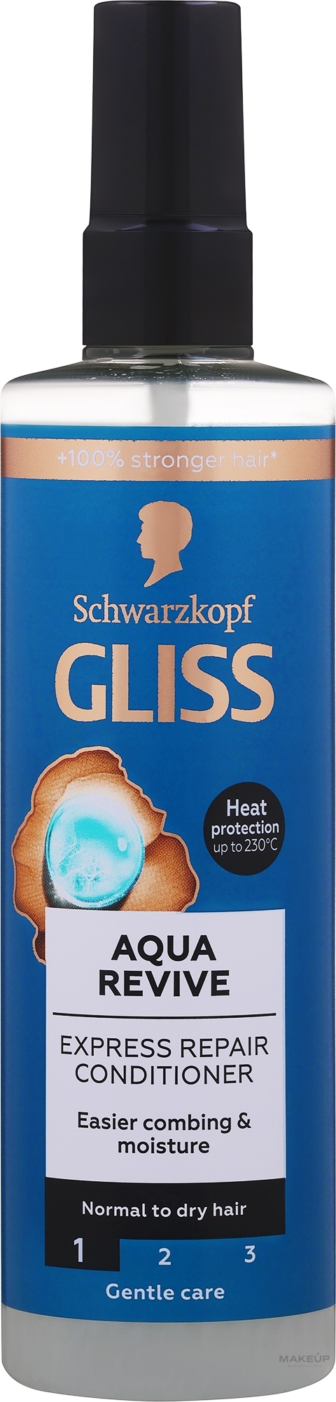 Conditioner mit Hyaluron-Komplex und Meeresalgen für normales bis trockenes Haar - Gliss Aqua Revive Express-Repair-Conditioner — Bild 200 ml