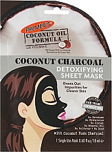 Düfte, Parfümerie und Kosmetik Tuchmaske für das Gesicht mit Kokosnussöl und Aktivkohle - Palmer's Coconut Oil Formula Coconut Charcoal Detoxifying Sheet Mask