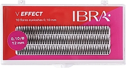 Künstliche Wimpern V-Effekt B 0.10, 12 mm - Ibra 10 Flares Eyelash — Bild N1