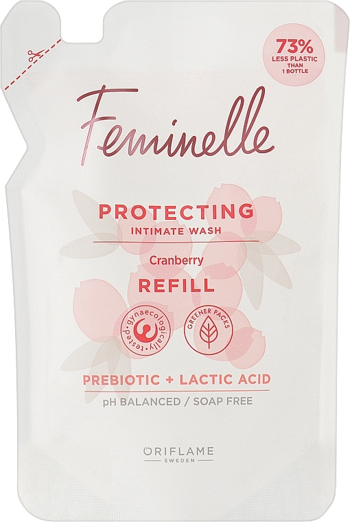 Schutzgel für die Intimhygiene Preiselbeere - Oriflame Feminelle Protecting Intimate Wash (Refill)  — Bild N1