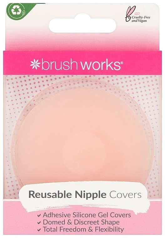 Wiederverwendbare Brustwarzenpflaster aus Silikongel - Brushworks Reusable Silicone Nipple Covers  — Bild N1