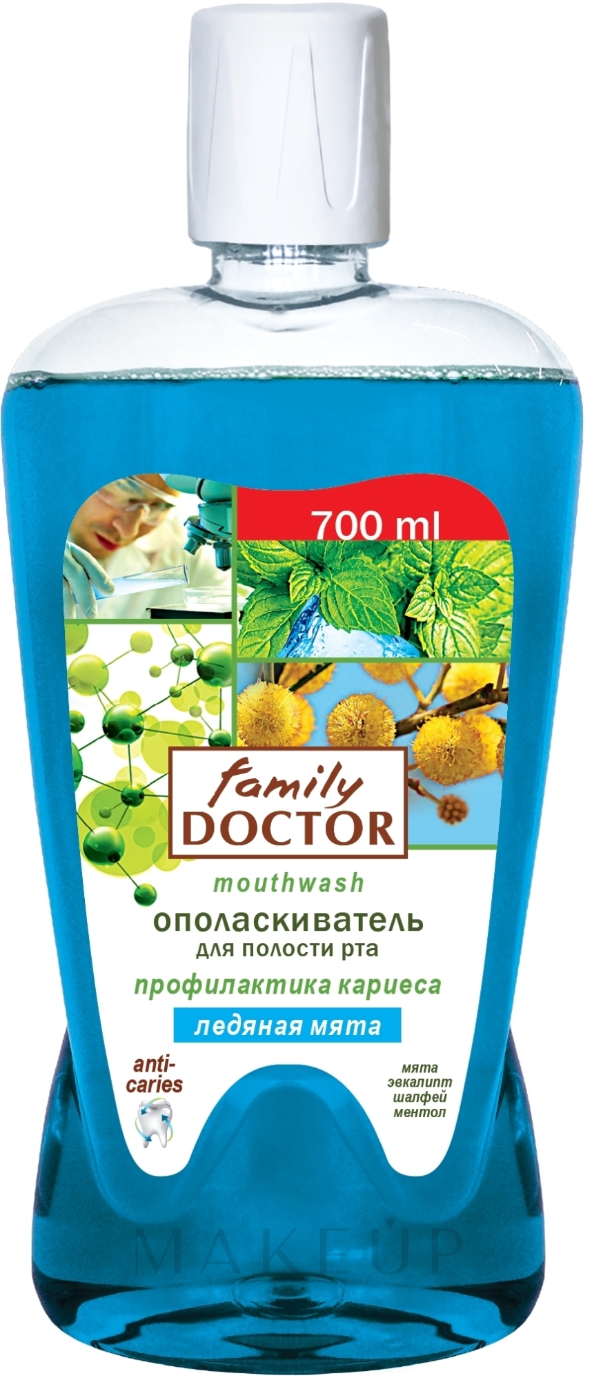 Anti-Karies Mundwasser Minze - Family Doctor Mouthwash — Bild 700 ml