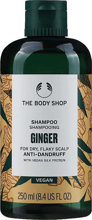 Anti-Schuppen Shampoo mit Ingwer- und Seidenproteinen für trockene und schuppige Kopfhaut - The Body Shop Ginger Shampoo Anti-Dandruff Vegan — Bild N1