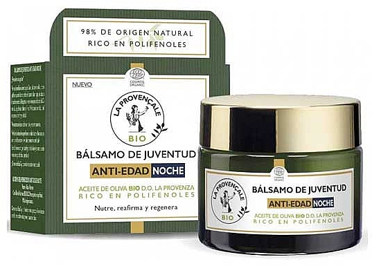 Verjüngende Gesichtscreme für die Nacht - La Provenzale Bio Anti-aging Night Cream Organic Olive Oil — Bild N1