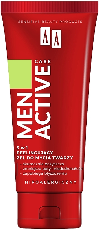 Gesichtspeeling-Gel 3in1 - AA Cosmetics Men Active Care — Bild N1