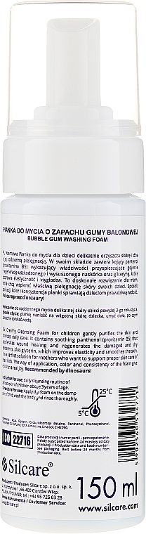 Cremiger Waschschaum für Kinder mit Panthenol - Silcare Bubble Gum Washing Foam for Kids — Bild N2