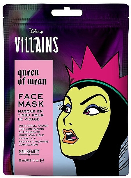 Tonisierende Tuchmaske für das Gesicht mit Apfelextrakt - Mad Beauty Disney Villains Evil Queen Face Mask — Bild N1