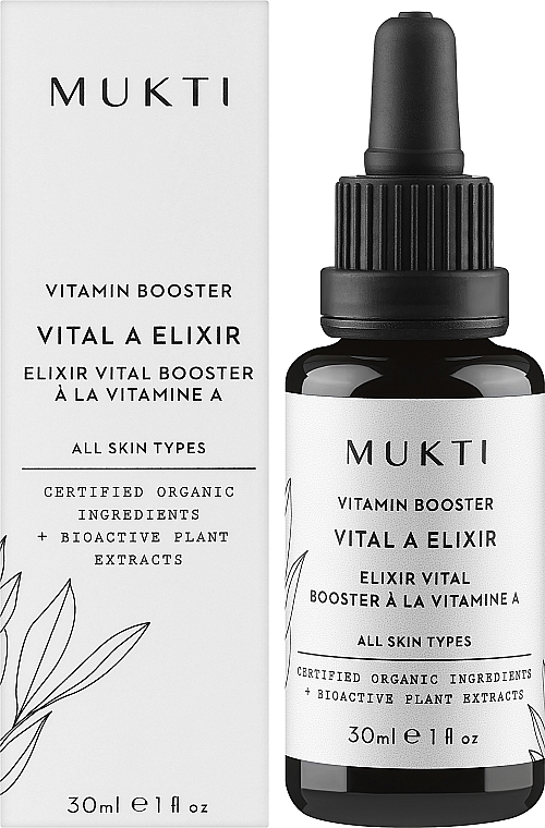 Vitamin-Booster für das Gesicht Vital A - Mukti Organics Vitamin Booster Elixir  — Bild N2