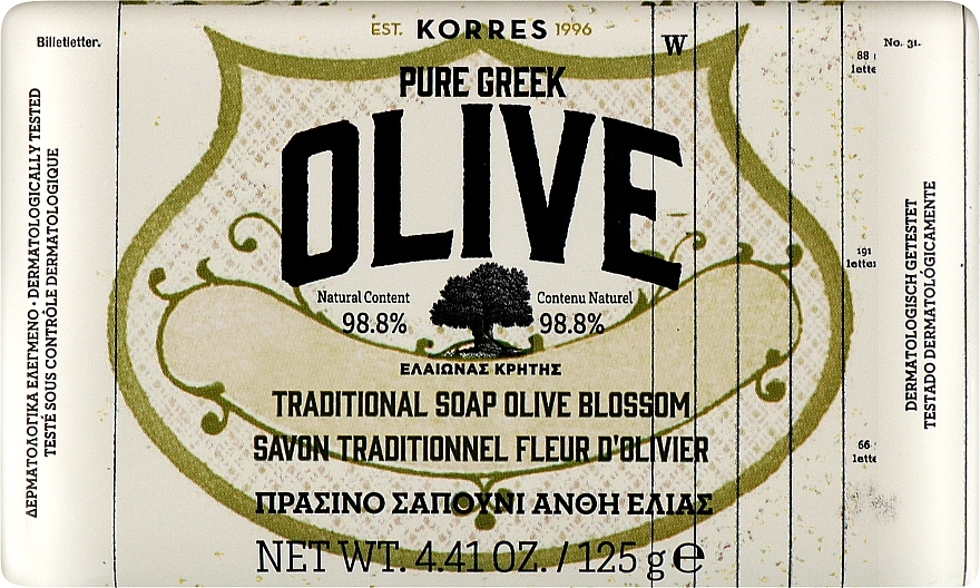 Traditionelle Körperseife mit Olivenöl - Korres Pure Greek Olive Green Soap Olive Blossom