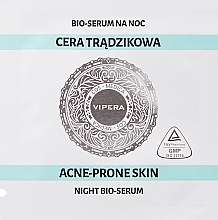 Azelainsäure Bio-Nachtserum - Vipera Cos-Medica Acne-Prone Skin Night Bio-Serum (Probe)  — Bild N1