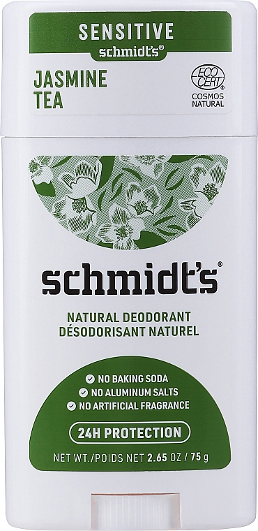 Natürlicher Deostick für empfindliche Haut - Schmidt's Sensitive Deodorant Jasmine Tea Stick