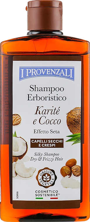 Shampoo für trockenes und lockiges Haar mit Sheabutter und Kokosöl - I Provenzali Karite — Bild N1