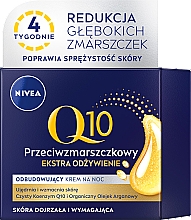Düfte, Parfümerie und Kosmetik Anti-Aging Nachtcreme für reife und anspruchsvolle Haut - Nivea Visage Q10 Power Extra Night Cream