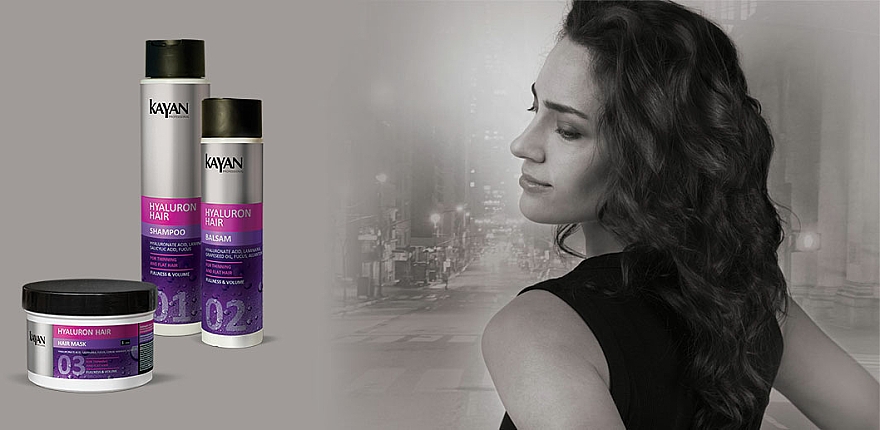 Shampoo für dünnes und voluminöses Haar - Kayan Professional Hyaluron Hair Shampoo — Bild N2