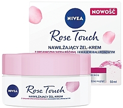 Feuchtigkeitsspendende Gesichtsgel-Creme mit Bio Rosenwasser und Hyaluronsäure - Nivea Rose Touch — Bild N8