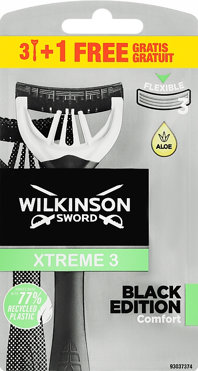 Einwegrasierer 3+1 St. - Wilkinson Sword Xtreme 3 Black Edition — Bild N1