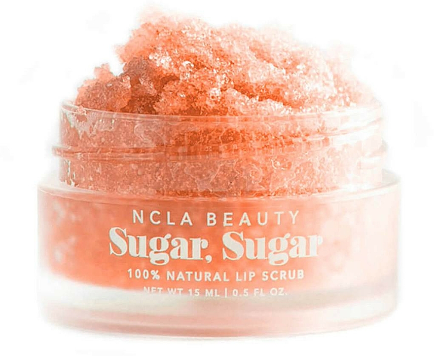 Natürliches Lippenpeeling Pfirsich mit Zucker, Kakaobutter, Sheabutter und Agavennektar - NCLA Beauty Sugar, Sugar Peach Lip Scrub — Bild N1