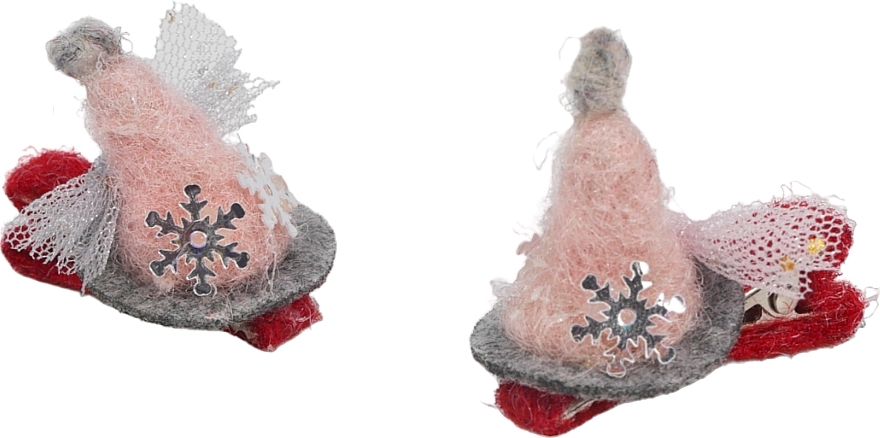Haarspangen-Set Schlitten für den Weihnachtsmann beige - Lolita Accessories — Bild N1