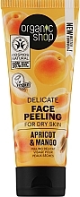 Düfte, Parfümerie und Kosmetik Gesichtspeeling für trockene Haut mit Aprikose und Mango - Organic Shop Delicate Face Peeling Pumpkin & Honey