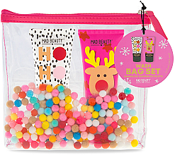 Düfte, Parfümerie und Kosmetik Set - Mad Beauty Pom Pom Cosmetic Bag Set (b/wash/75ml + b/lot/75ml + bag)