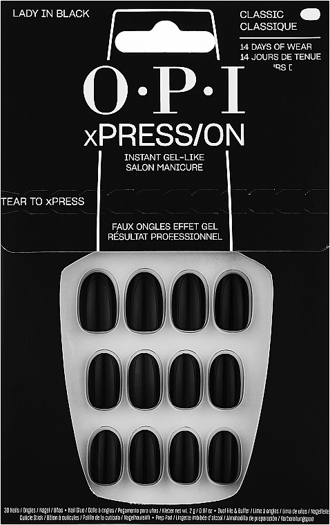 Künstliche Nägel - OPI Xpress/On Lady In Black  — Bild N1