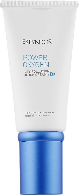 Sauerstoff-Gesichtscreme für trockene und normale Haut mit Schutz gegen städtische Verschmutzung +O2 - Skeydor Power Oxygen City Pollution Block Cream — Bild N1