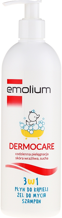 3in1 Badeschaum, Duschgel und Shampoo für Kinder - Emolium Dermocare — Foto N2