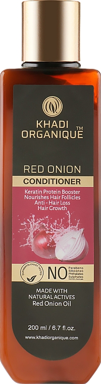 Natürlicher sulfatfreier Balsam rote Zwiebel - Khadi Organique Red Onion Hair Conditioner — Bild N2