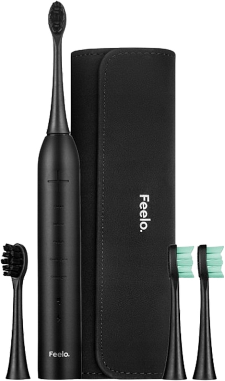 Elektrische Zahnbürste schwarz - Feelo Pro Sonic Toothbrush Premium Set  — Bild N3